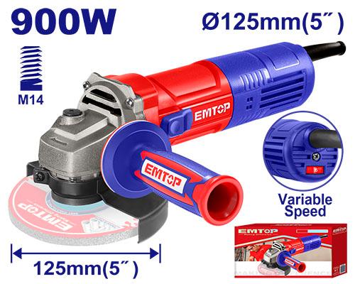 Meuleuse 125mm - 900 W avec variateur EMTOP Maroc - EAGRS09051