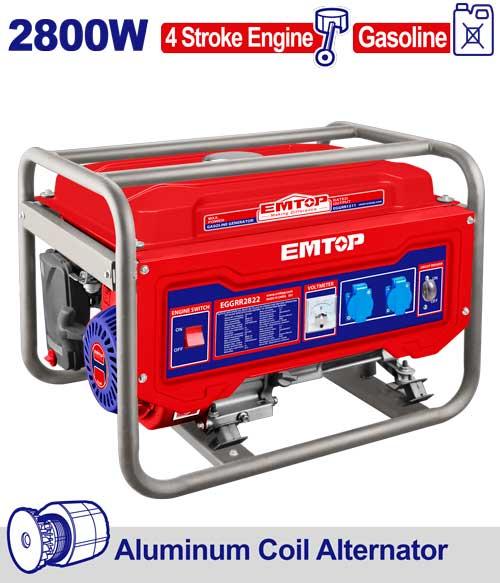 Groupe éléctrogène 2800 W - essence EMTOP Maroc - EGGRR2822