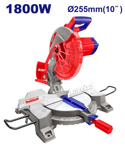 Scie à onglets - 1800 W diamètre 255mm EMTOP Maroc - EMSW18007