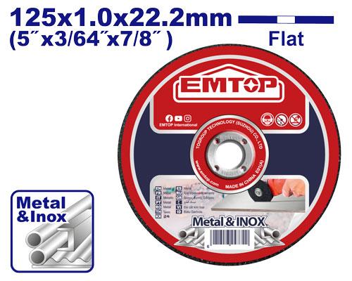 Disque à tronçonner 125x1,0 mm EMTOP Maroc - EACD101251