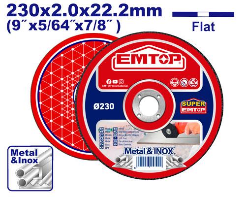 Disque à tronçonner 230x2,0 mm EMTOP Maroc - EACD202303