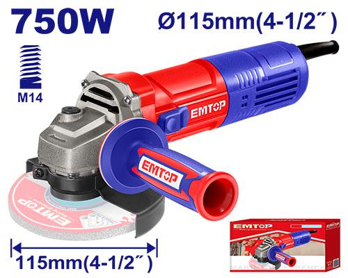 Meuleuse 115mm - 750 W EMTOP Maroc - EAGR07581