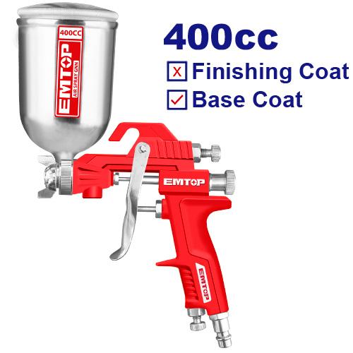 EMTOP PISTOLET À PEINTURE PNEUMATIǪUE - 400CC [ EASG04012 ] - AU MAROC - EASG04012