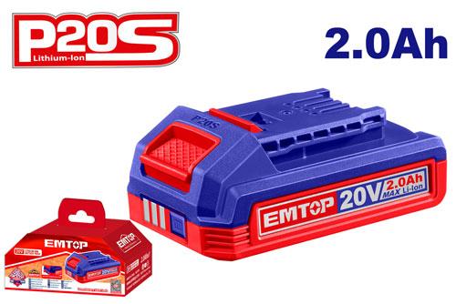 Batterie au lithium- ion 2.0 Ah EMTOP Maroc - EBPK20011