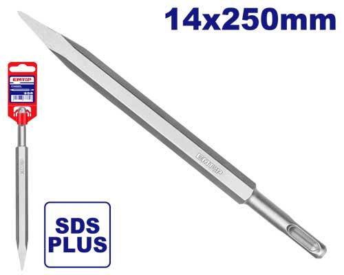 Burin pointu SDS plus 14x250 EMTOP Maroc - ECHS112501