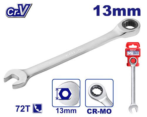 Clé mixte 13mm Cr-V EMTOP Maroc - ECSPAR131