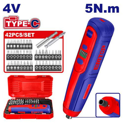 Tournevis sans fil 4 V 5 Nm - Type-C EMTOP | ECSR0406