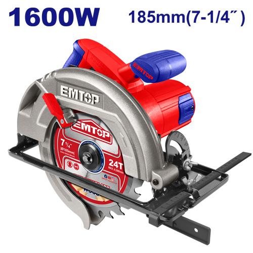 Scie circulaire 185mm - 1600 W EMTOP Maroc - ECSW1853