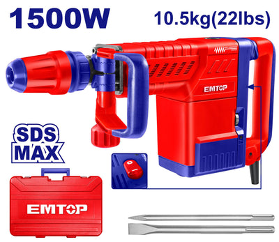 Marteau SDS Max 10,5kg EMTOP | EDBRM1501