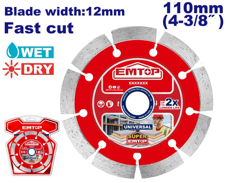 Disque diamant 110mm EMTOP Maroc - EDDC011101