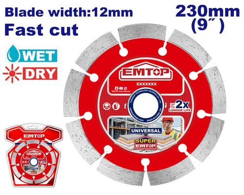 Disque diamant 230mm EMTOP Maroc - EDDC012301