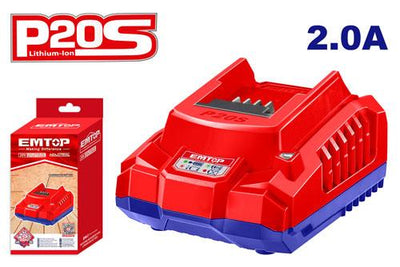 Chargeur de batterie P20S - 2.0 Ah EMTOP | EFCR20200