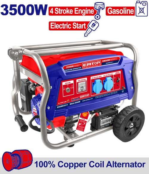 EMTOP GROUPE ÉLÉCTROGÈNE 3,5KW - ESSENCE [ EGGRD3511 ] - AU MAROC - EGGRD3511