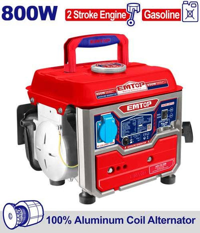 Groupe éléctrogène 800 W - essence EMTOP | EGGRR0821