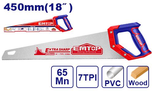 Scie à main 450mm EMTOP Maroc - EHAS4502