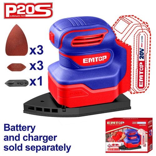 Ponceuses de détail sans fil 20 V EMTOP Maroc - ELPS2014