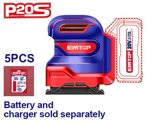 EMTOP PONCEUSE VIBRANTE SANS FIL 20V - 110X100 [ ELSHS2014 ] - AU MAROC - ELSHS2014