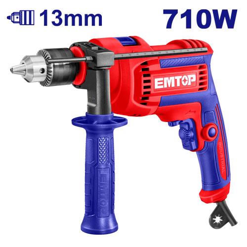Perceuse à percussion 13mm - 710 W EMTOP Maroc - EMDL0716