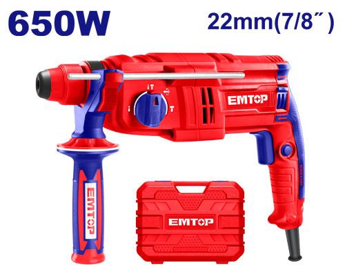 Marteau perforateur 22mm - 650 W EMTOP Maroc - ERHRL651