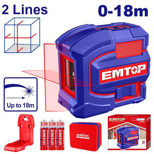 Niveau laser rouge 18 m EMTOP Maroc - ESLE21503