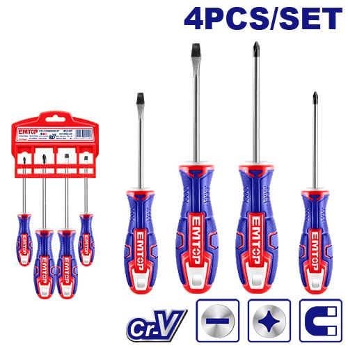 Jeu de 4 tournevis EMTOP Maroc - ESST0402