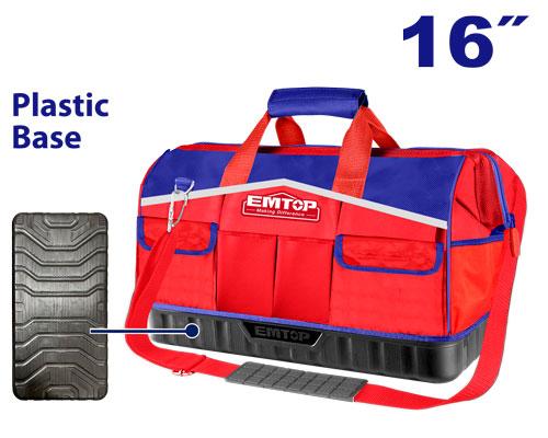 EMTOP SAC À OUTILS 16" AVEC CADRE RIGIDE [ ETBG28164 ] - AU MAROC - ETBG28164