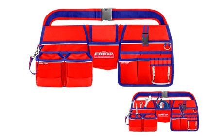 Ceinture porte- outils - 11 poches + porte marteau EMTOP Maroc - ETBG48024