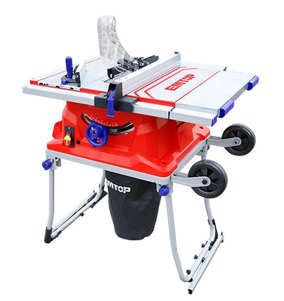 Scie circulaire sur table avec roues 1500 W - 254mm EMTOP | ETSW15002