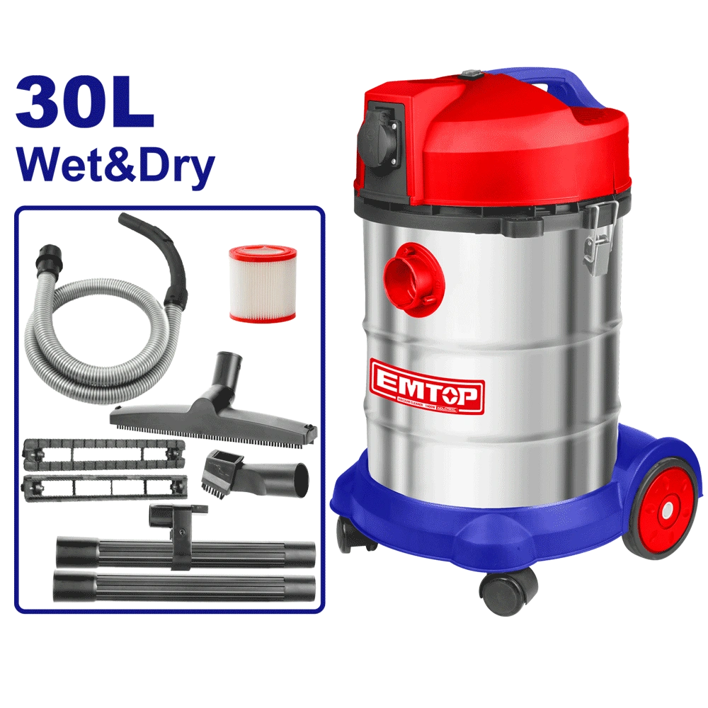EMTOP ASPIRATEUR 30L - 1400W [ EVCR1401 ]