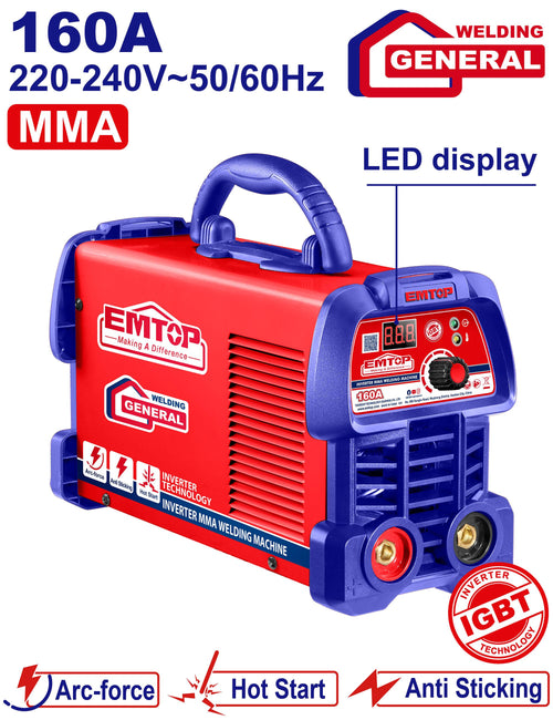 Poste à souder MMA - 160 A EMTOP Maroc - EWDEM1652