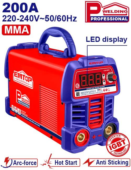 EMTOP POSTE À SOUDER MMA - 200A [ EWDEM2061 ]