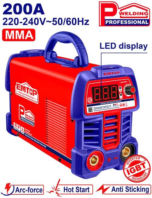 Poste à souder MMA - 200 A EMTOP Maroc - EWDEM2061