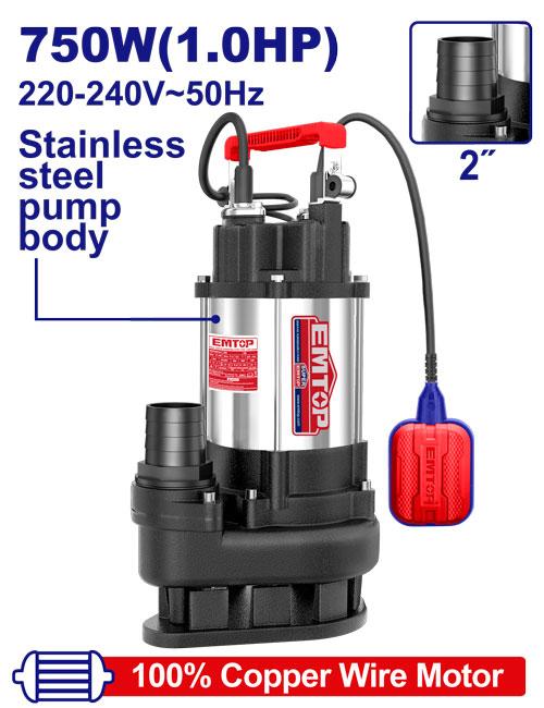 EMTOP POMPE SUBMERSIBLE POUR EAUX USÉES 13M [ EWPPǪD07501 ] - AU MAROC - EWPPǪD07501